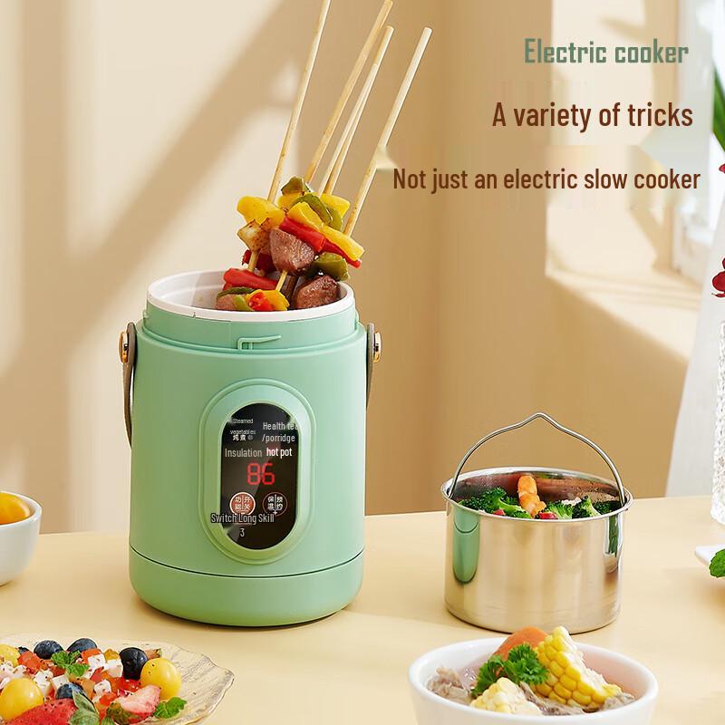 

Мини Портативная Электрическая Кастрюля для Тушения с Пароваркой