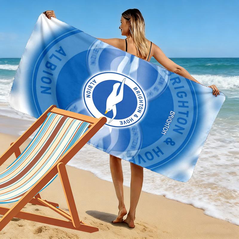 Asciugamano da Spiaggia Brighton & Hove Albion, Asciugamano Grande Morbido Asciugatura Rapida per Spiaggia Campeggio Nuoto