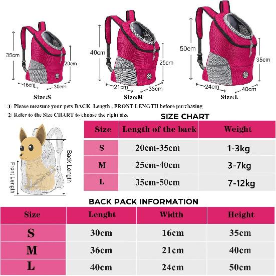 Nuovo Zaino Porta Animali Domestici per Cani Borsa da Viaggio Pacco Frontale Traspirante Regolabile con Strisce Riflettenti di Sicurezza per Escursioni Outdoor Gatti