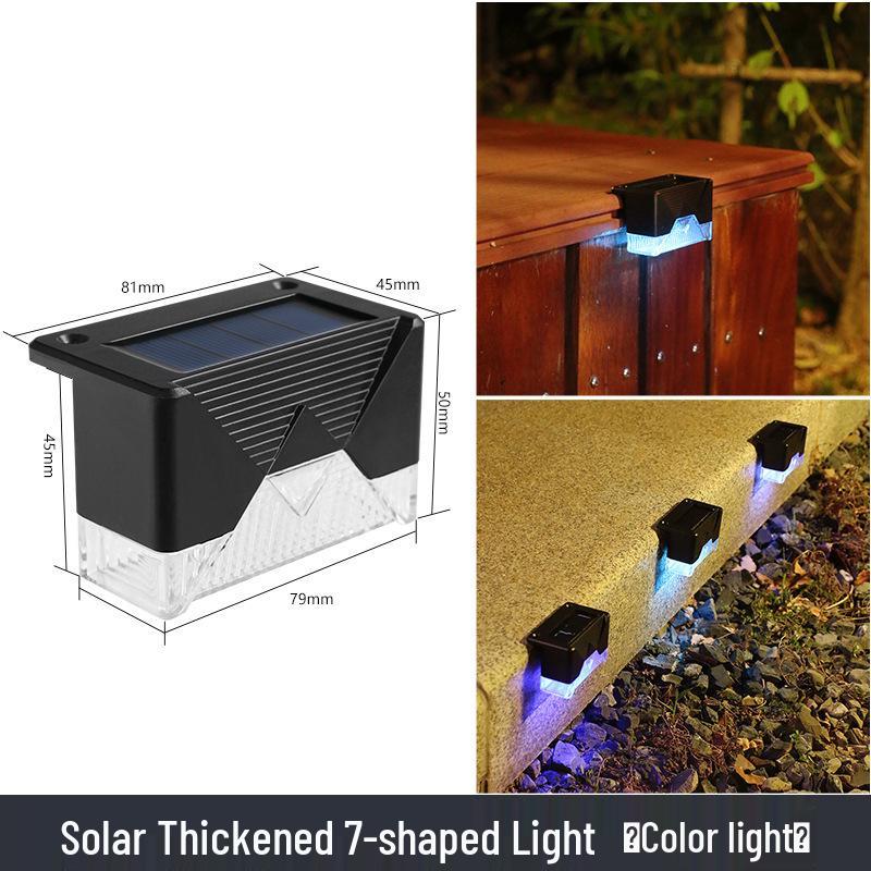 Rainproof Solar Step Lights for Outdoor Garden, Balcony & Fence