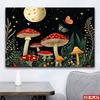1pc Enchanting Mushroom & Plant Tapestry - Vintage Floral Wall Art with Whimsical Mushrooms, Stars & Butterflies, Polyester