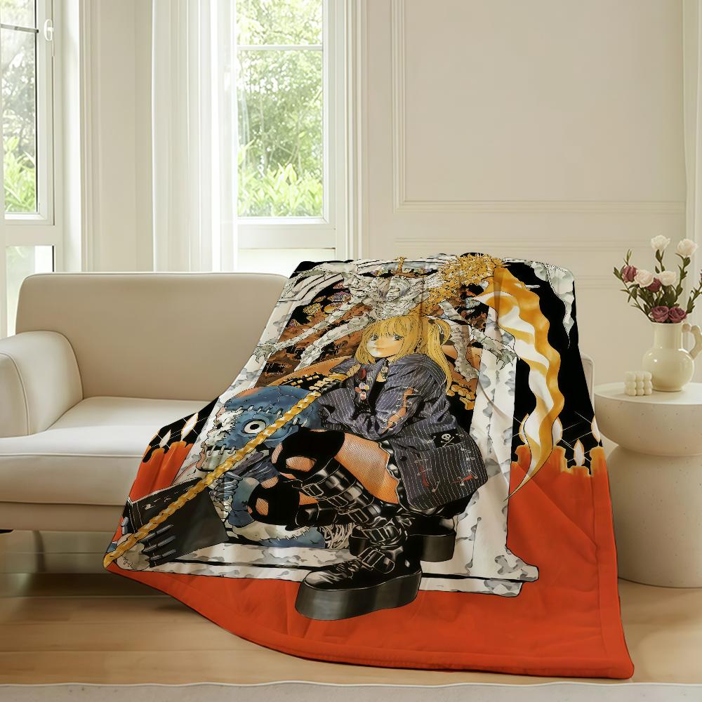 Adventure Anime Death Note Blanket For Sofa Office Bed Plane Travel Sleep Read Relax Camping Soft And Warm