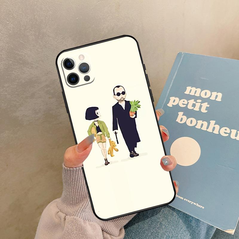 Retro Leon The Professional Case For iPhone 18 17 Air 16 15 14 13 11 12 Pro Max 13 Mini XR 15 16 Plus 16e Back Cover Shell