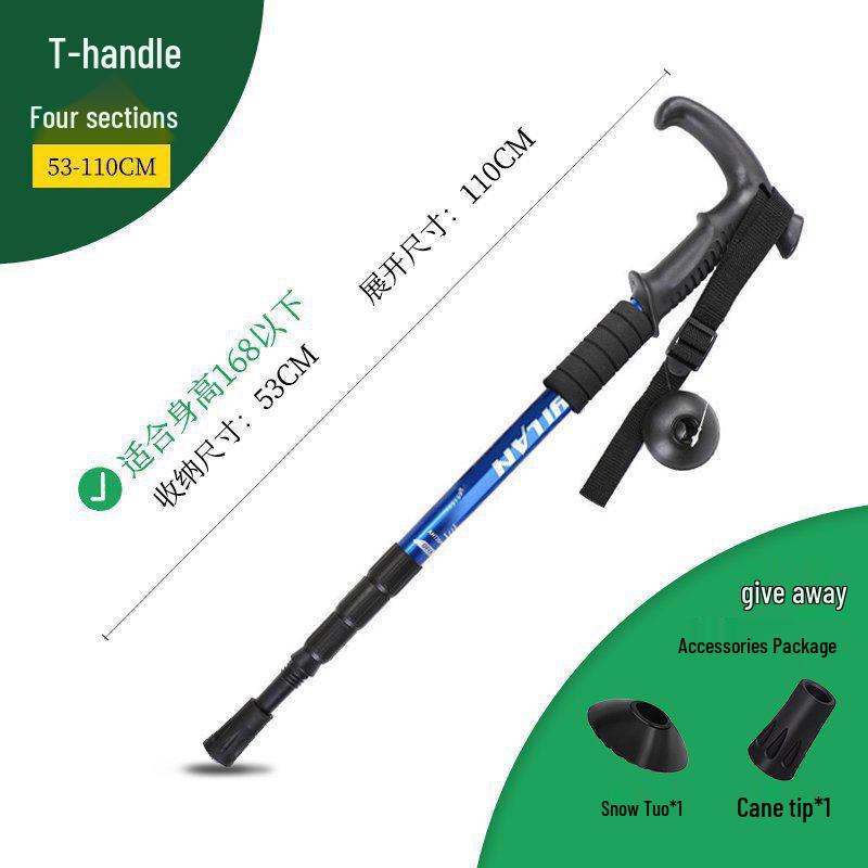 Telescopic Folding Multi-functional Hiking Poles for Men, Women, and Children - Self-defense and Mountain Climbing Walking Sticks by Chun Chu.