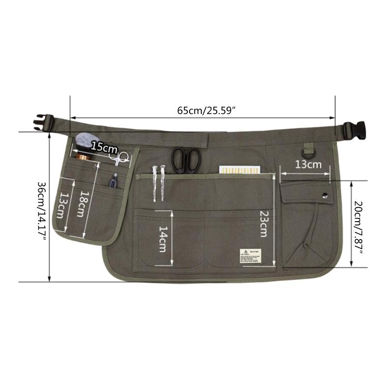 Garden Apron Canvas Work Apron with Pocket Adjustable Tool Apron for Home Garden