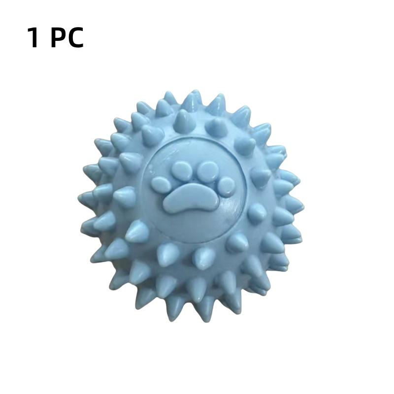 

Игрушки-мячи для питомцев, жевательная игрушка для собак, интерактивный резиновый мяч для маленьких и больших собак, кошек, мяч для чистки зубов питомца, аксессуары для питомцев синий