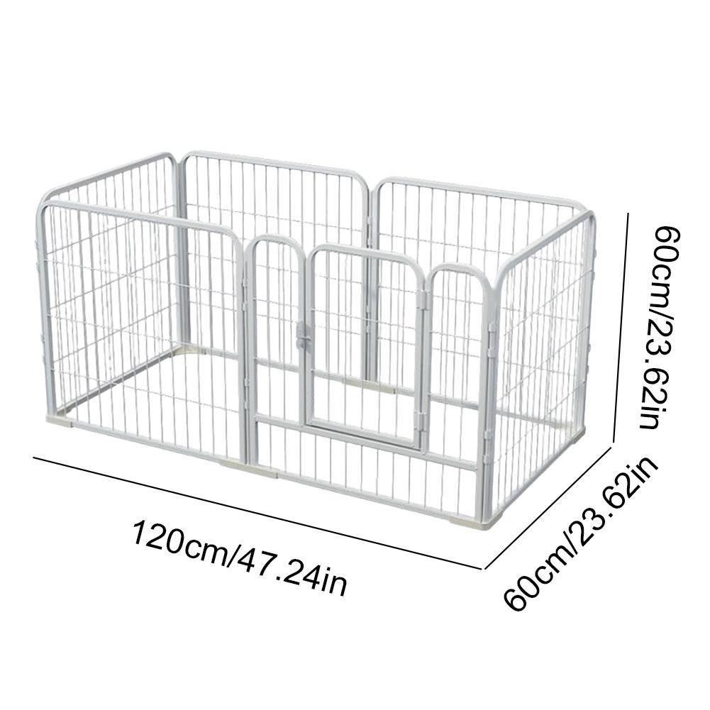6 Panels Dog Playpen Fence Foldable Exercise Puppy Kennel Cage Heavy Duty Dog Exercise Fence for Dog Cat Rabbit Pet Exercise