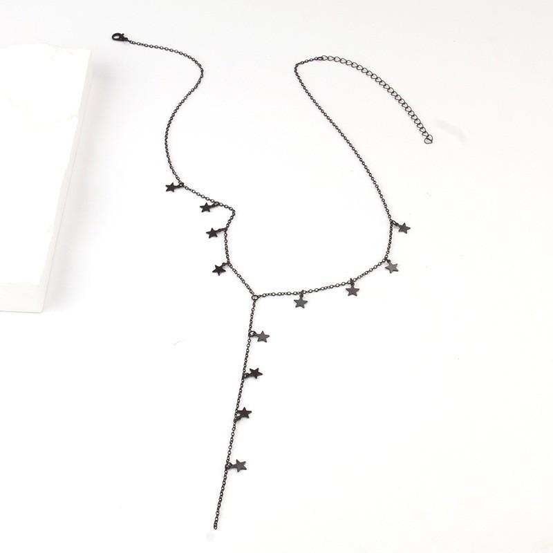 Geometric Multilayer Chain Necklace With Cross Pendant For Fashionable Unisex Wear