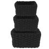 3Pcs Grass Woven Storage Baskets Decorative Woven Baskets for Storage Multifunctional Picnic Basket Fruit Cosmetic Storage Box