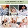 3 Pieces Sleep Mask for Kids, Girls Plush Sleeping Eye Cover Soft Eye Blindfold Cover Animal Shade for Kids(Rainbow Color,Bunny, Cat and Unicorn Style
