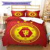 Man Utd Bedding Quilt Set Quilt Cover Pillowcase Home Decoration Birthday Gift (1 * Duvet Cover + 2 * Pillowcase, Without Core)