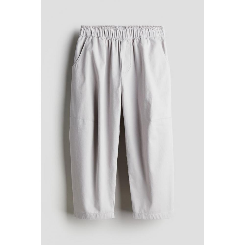 

H M loose fit twill pants light grey