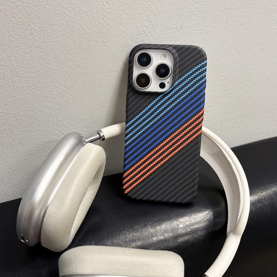 Kevlar Texture Carbon Fiber Case For iPhone 11 12 13 14 15 16 Pro Max Shockproof Protective Hard Plastic Cover Fundas