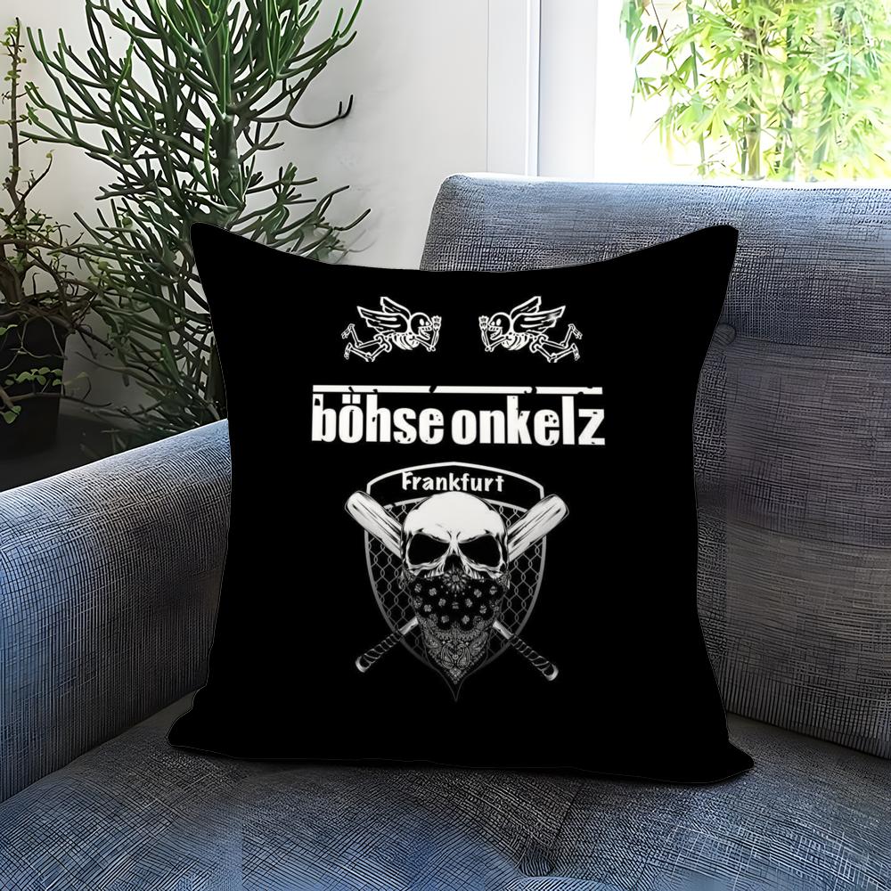 

B-Böhse O-Onkelz Band Cushion Cover Comfortable Reversible Pillow Cover Ideal for Car Sofa Bedroom & Beyond 30cmx30cm