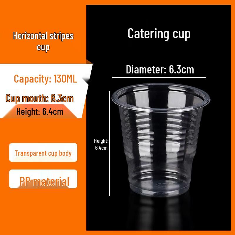 UOSO Thickened Transparent Disposable Plastic Cups