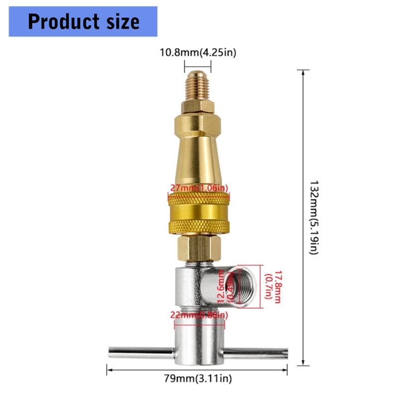 Kühlschrank Kältemittel Nachfülladapter Schnellkupplung Kühlschrank Schnellverbinder für Rohrleitungsreinigung Baggerwerkzeug