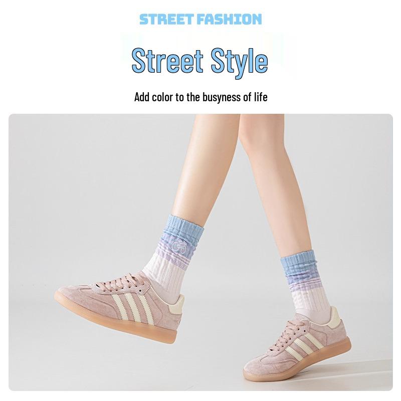Women's Pure Cotton Mid-Calf Anti-Odor Slouch Socks – 2025 Trendy Style, Autumn Best-Seller