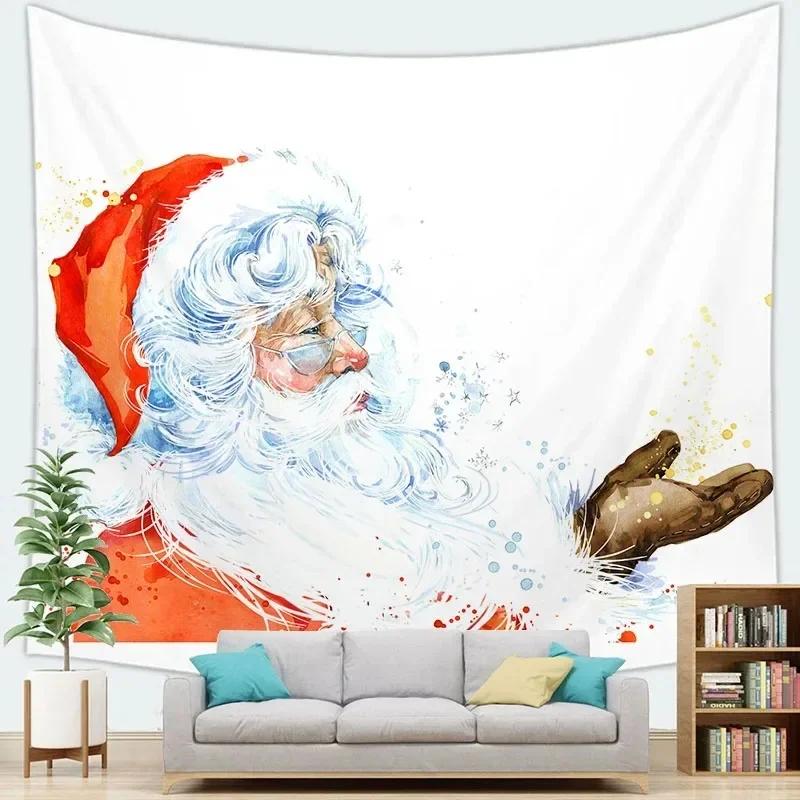 Arazzo con Motivo Natalizio Decorazione da Parete per Casa Camera da Letto Soggiorno Babbo Natale