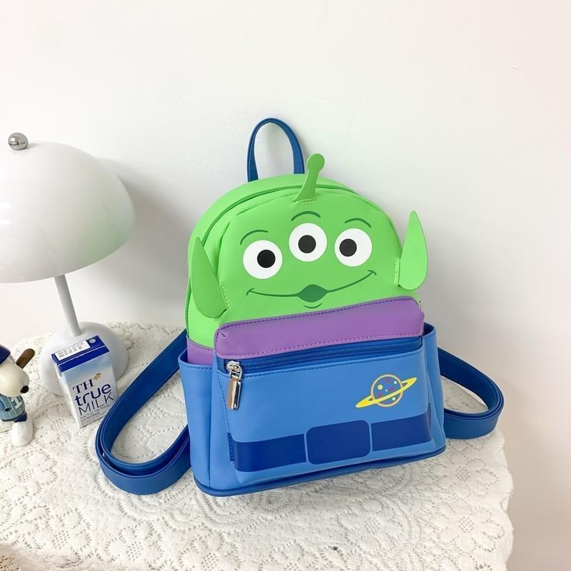 Милый рюкзак-кошка для девочек из нейлона с дышащей конструкцией для повседневного использования GreenBlue