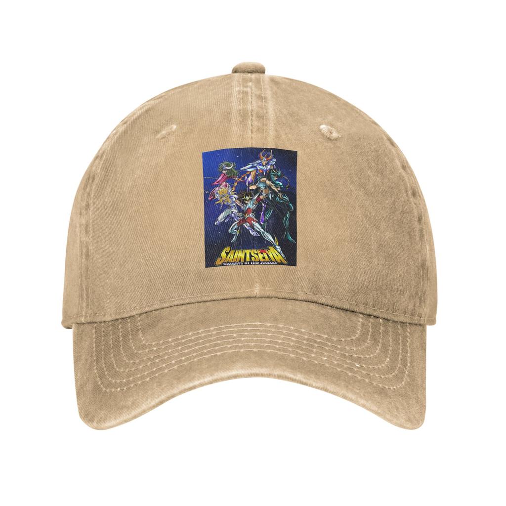 Knights Of The Zodiac Saint Seiya Anime Denim Fabric Cap Casual Baseball Caps Adjustable Hat Summer Unisex Baseball Hats