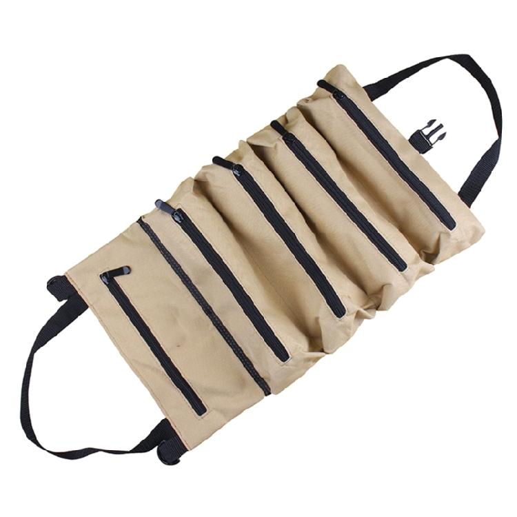 Tool Bag Organizer Small Tool Bag With Detachable Pouch , Heavy Duty Roll Up Bag