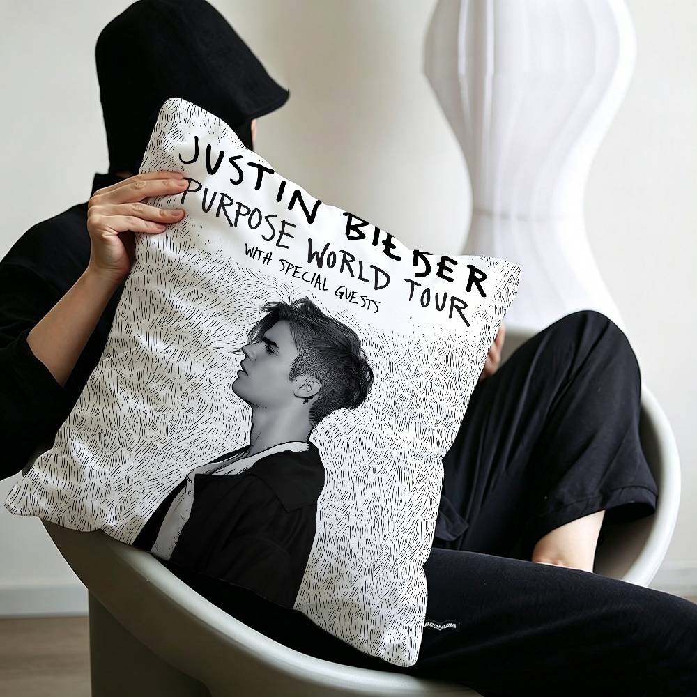 Singer J-Justin B-Bieber Pillowcase toon Gift Cushion Cover Bedroom Home Sofa Chair Seat Decor pillow case