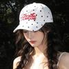 Koreanische Version Herzbuchstaben gestickte Polka-Dot-Baseballkappe, vielseitige Frühjahrs- und Sommer-Sonnenhut-Entenschnabelmütze