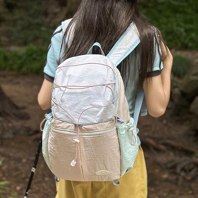 The New Schoolbag Is High-value, Fresh and Sweet, Contrasting Colors, Splicing Backpack, Light Travel and Large-capacity Backpack.