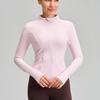 Women's Slimming Long Sleeve Stand Collar Sports Top - Elastic and Elegant Yoga & Running Fitness Jacket