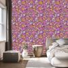 Purple and violet flowers wallpaper for living room and bedroom 50x1000