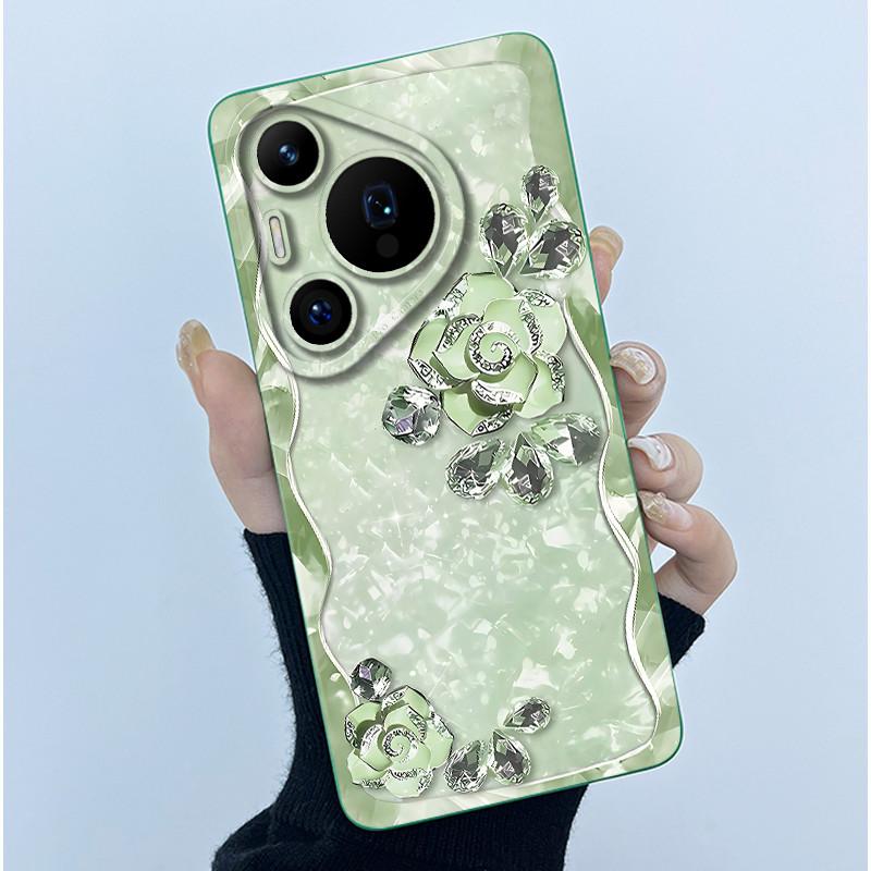 

For Huawei Pura 70 Case Pura 70 Pro Back Cover Fashion Simplicity Flower Soft Silicone Funda Huawei Pura 70 Pro+ Shockproof Capa Huawei Pura 70