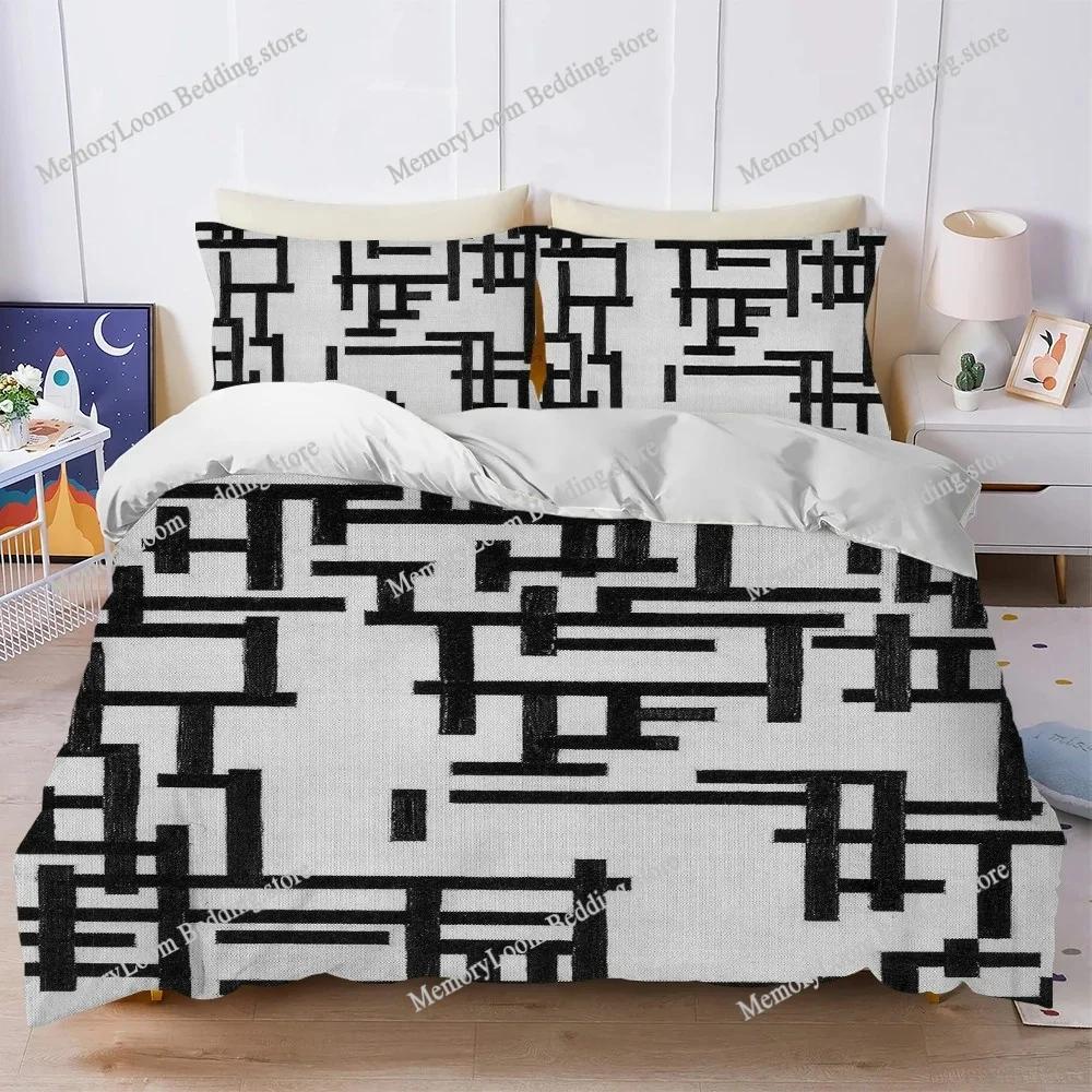 Theo van D-Doesburg Duvet Cover Set Home Style Bedding Soft Laundry Cotton Bed Student Dormitory Gift Home Textileextile963