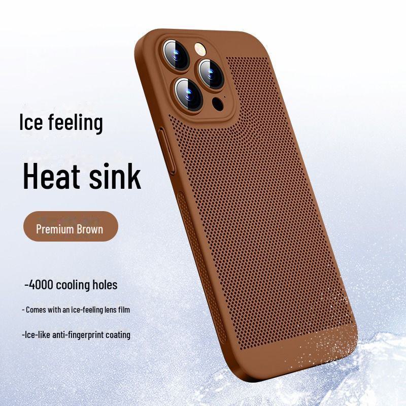 

Ультратонкий дышащий матовый чехол для телефонов Apple Phone 11-15 с сеткой для рассеивания тепла. iPhone 13 Mini