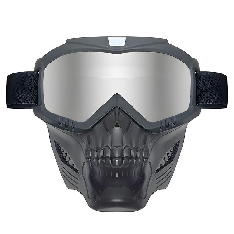 Skull Mask Tactical Full Face Protective Mask Field Outdoor Motorcycle Riding Windproof Goggles Tactical Goggles