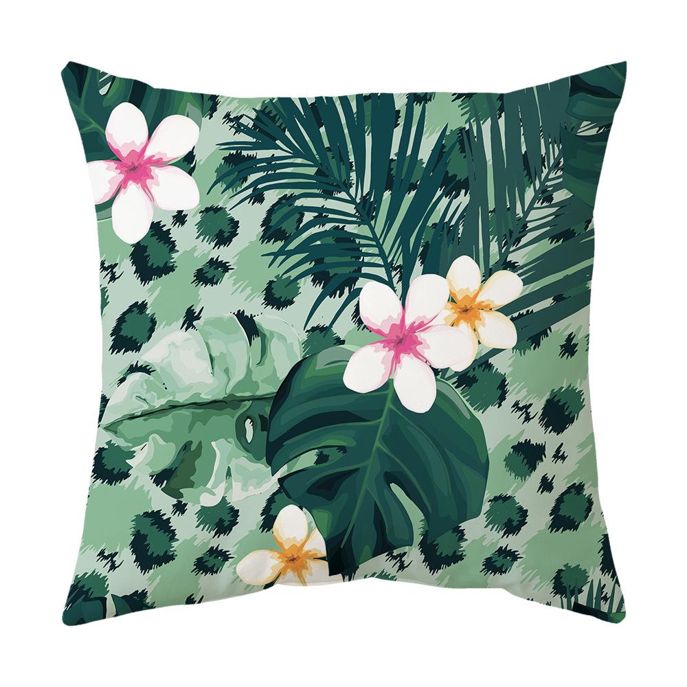 

Новое Тропическое Растение Зеленые Листья Тропический Лес Наволочка Подушка Подушка Чехол Цифровая Печать 45 * 45cm (collection priority delivery)