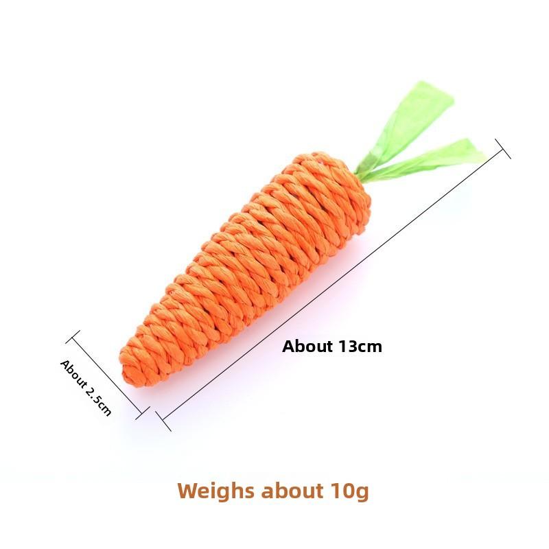 Pet Cat Toy, Biting Toy, Cute Paper Rope, Carrot, Interactive Cat Toy, Making Sounds