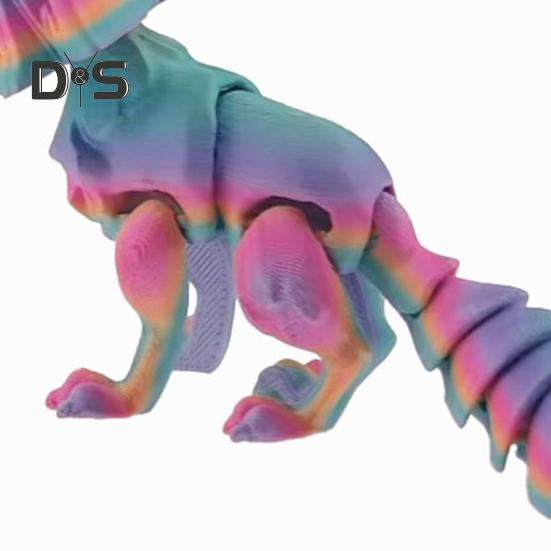 3D Printed Fox Ornament Articulated Fox Figurine with Flexible Tail And Limbs Stress-Relieving Fox Toy for All Ages Desktop Decor