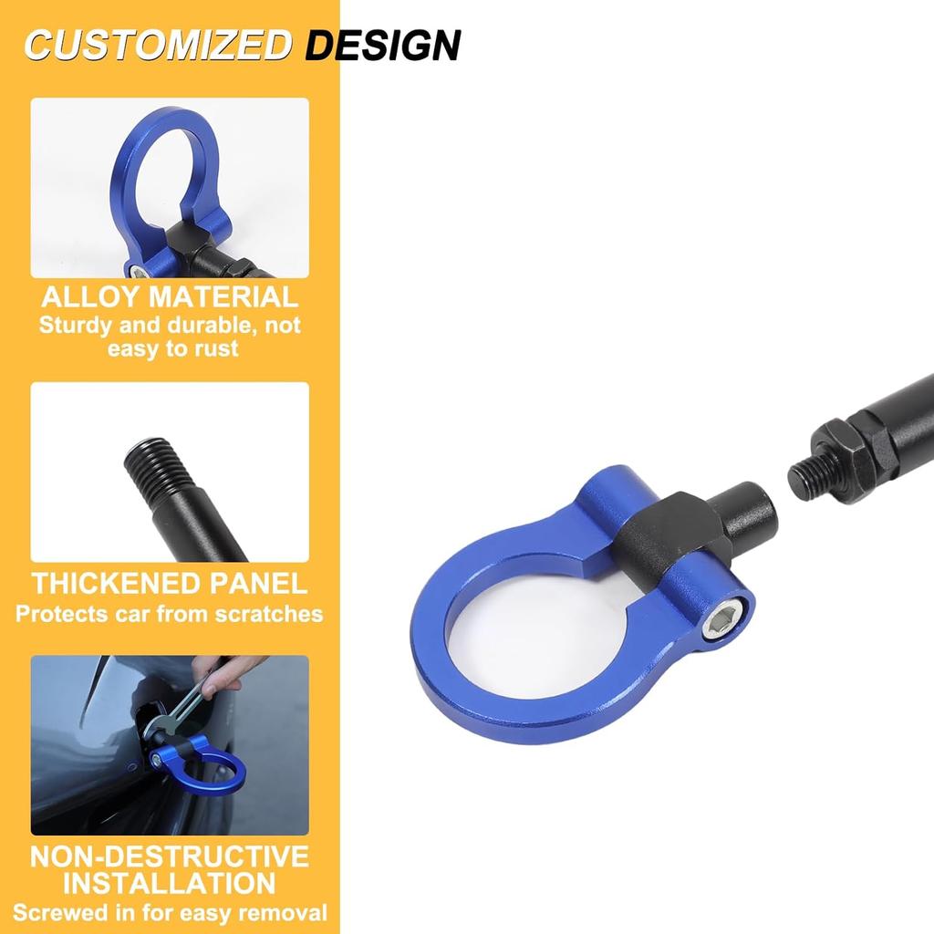 CHEAYAR Track Racing Style Car Front Bumper Tow Hook Compatible with Mazda MX-5 Miata 2016-2024 2025, Car Refitted Front Rear Bumper Trailer Ring Eye