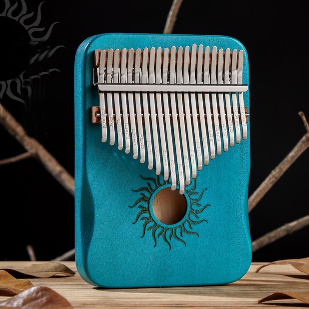 

Stress Relief Kalimba Thumb Piano 17/21 Keys Musical Instrument New Mbira Finger Piano Gifts Blue-21 keys