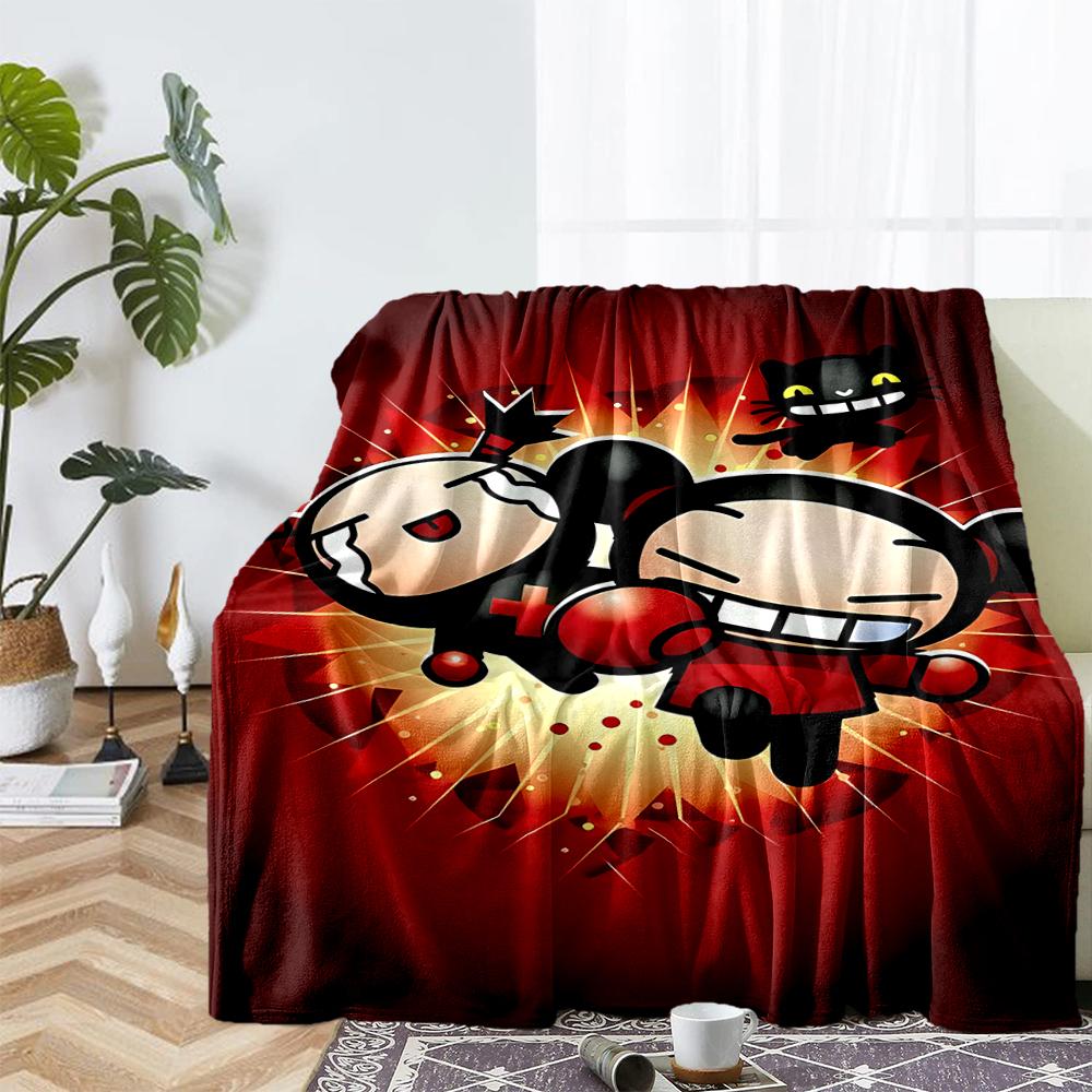 Pucca Theme Printed Blanket - Perfect for Couch, Bed, Travel & Outdoor Use | Machine Washable, Cozy & Durable.