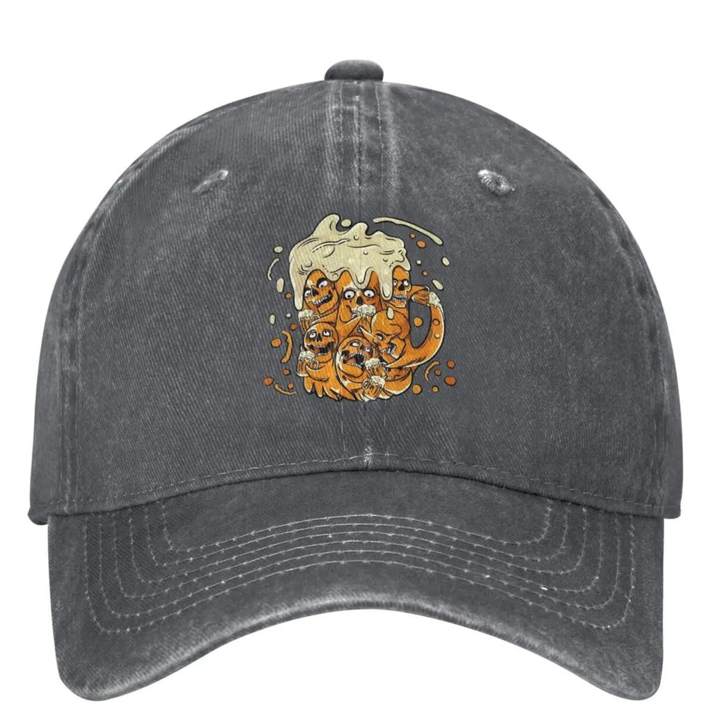 Beer Spooky Halloween Funny Oktoberfest Baseball Cap Outdoor Sports High Quality Trucker Hat Unisex Unisex Sunshade Baseball Caps