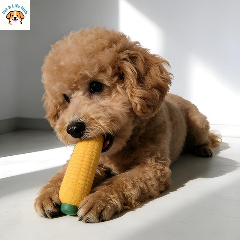 Simulation Carbon Grilled Corn Latex Puppy Toys Sound Bite Resistance Training Teddy Corgi Pet Toys Pet Supplies