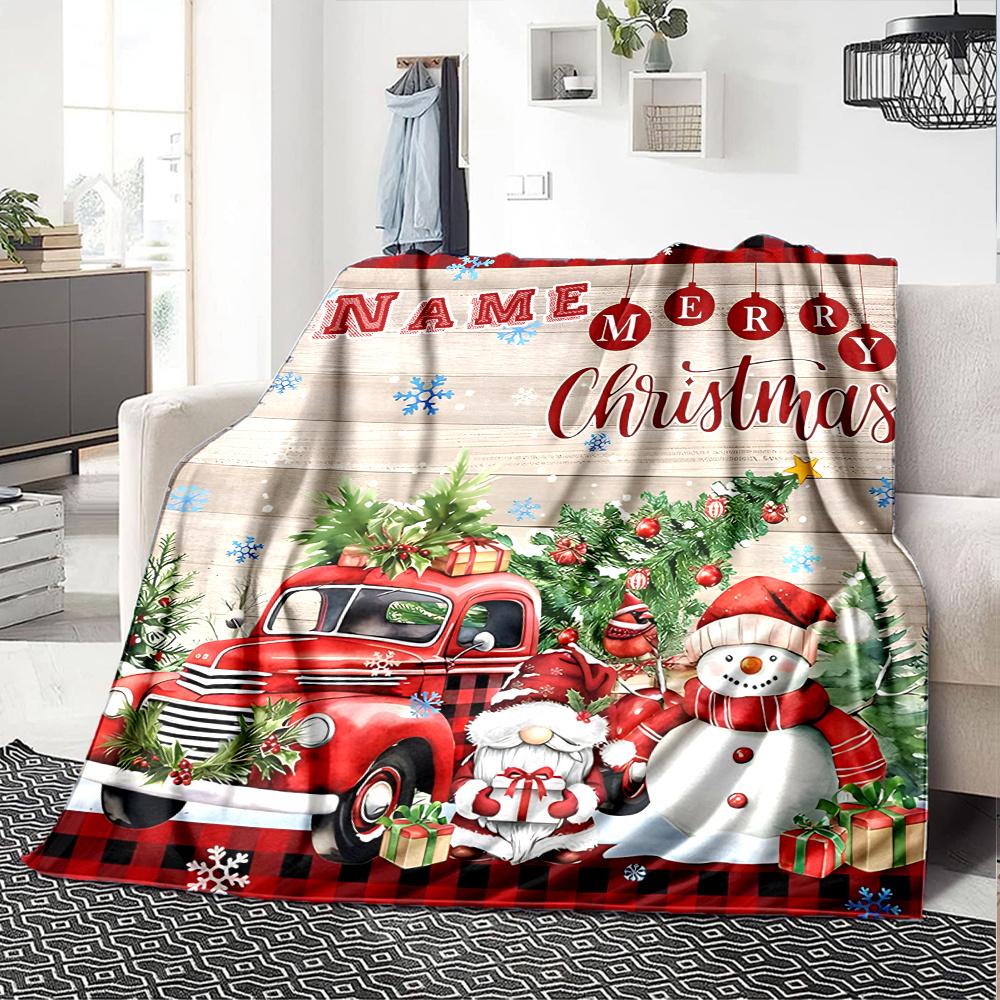 Festive Nutcracker And Holly Christmas Scene Blanket Allseason Blanket Christmas Home Decorgift Sofa Bed Travel Camping Christmas Style Colorswarm