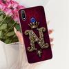 For Realme 3 Pro Case Transparent Luxury Crown A-Z Letters 2D Flat Pattern Soft Phone Case For Realme 3Pro RMX1851 Cover