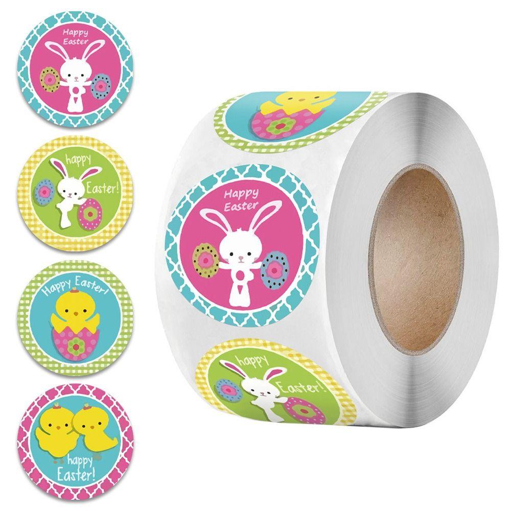 Cute Painted Eggshell Stickers Easter Egg Rabbit Stickers Lovely Easter Stickers  Hand Ledger