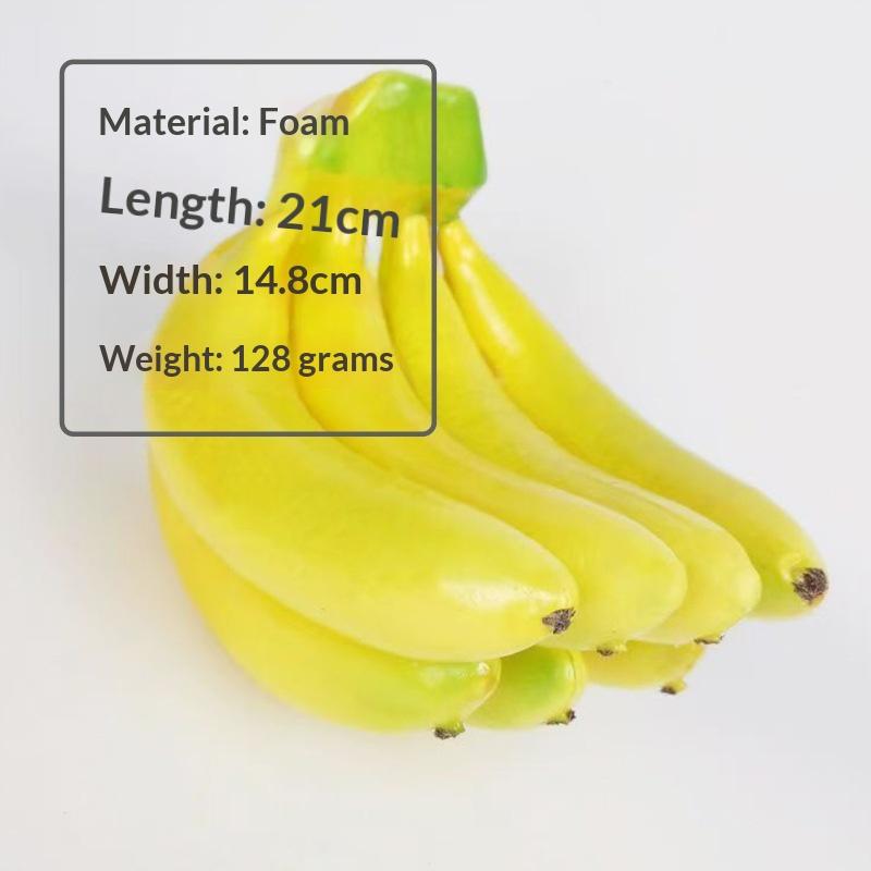 1PC Artificial Banana Decorative Plastic Fake Fruit Realistic Display Simulated Banana For Wedding Christmas Decor