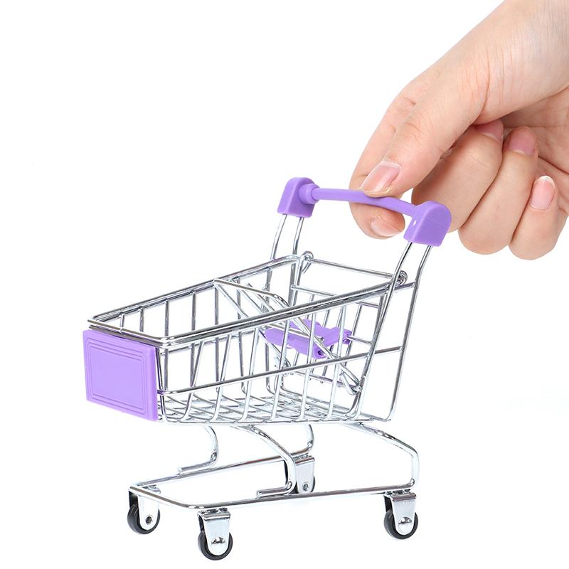 1 Pcs Mini Shopping Cart Supermarket Handcart Shopping Cart Storage Toy