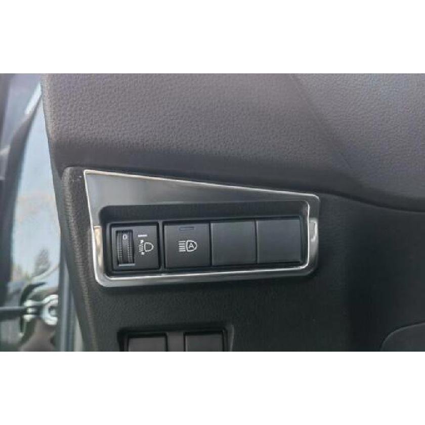 Headlight Button Frame Cover Silver For Toyota Corolla Cross - 1pc Steel