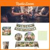 Jungle Animal Zoo Birthday Party Supplies For Boys Jungle Theme Decorations For Baby's First Birthday Tableware And Tablecloth