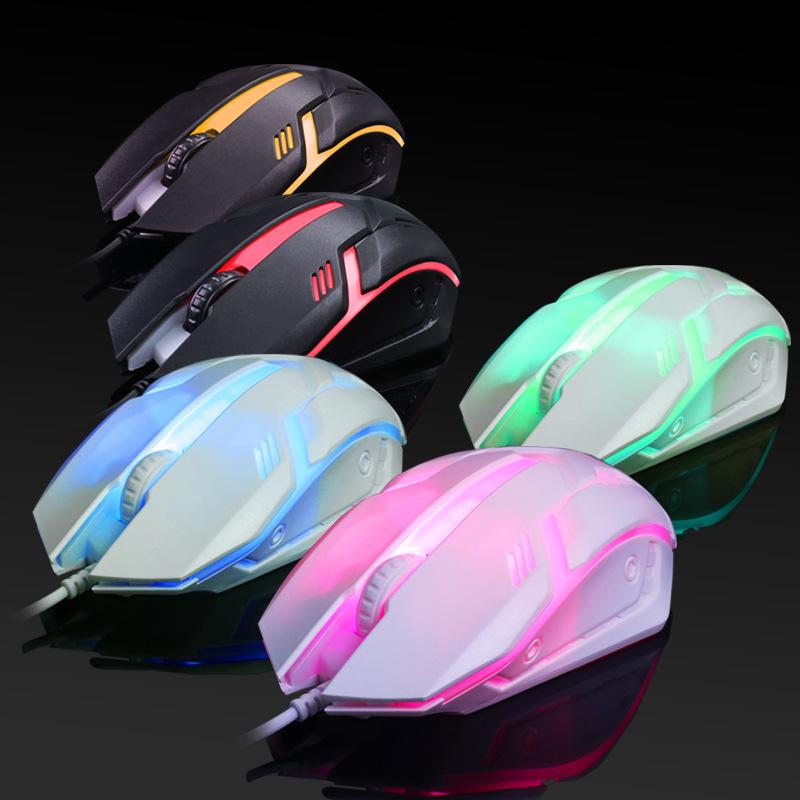Mouse Gamer Silencioso Iluminado S1 da Limei com Fio USB para Desktop e Notebook